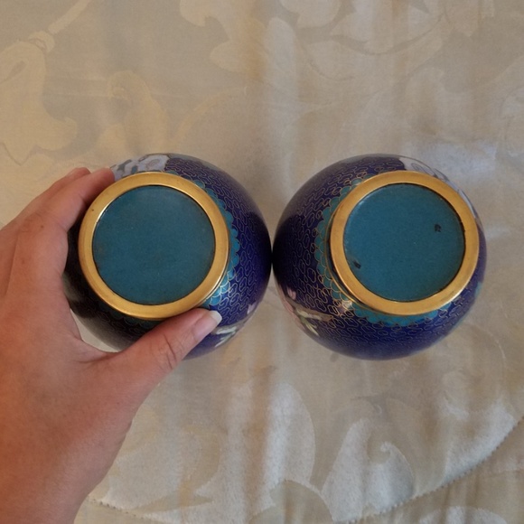 Vintage Cloisonné Vases (set of 2) - Picture 7 of 8